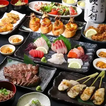 『海幸コース』豪華海の幸と豪快満足プラン!3時間飲み放題付き【10品6000円→5000円】