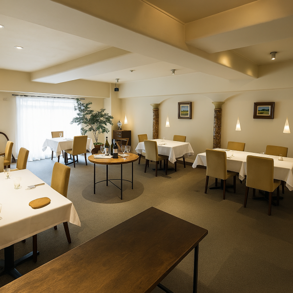 【落ち着いた雰囲気のテーブル席】貸切も可能でございますので、各種パーティーやイベントなど様々なシーンでご利用いただけます。人数等はお気軽に店舗までお問い合わせください。