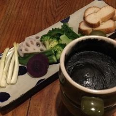 イカスミチーズフォンデュ