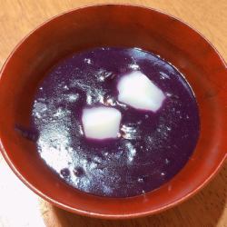 紅芋のおしるこ