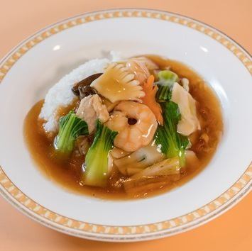 野菜たっぷり五目中華丼