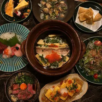 【2時間飲み放題付】NOLIMITレコメンド和食コース/特製の土鍋ご飯、和牛、鮮魚など全11品5000円