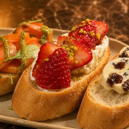 いちごとピスタチオのドルチェブルスケッタ