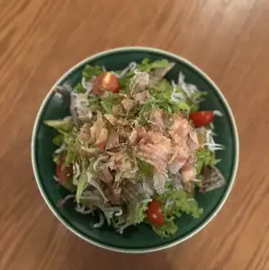 Japanese-style salad with plenty of whitebait