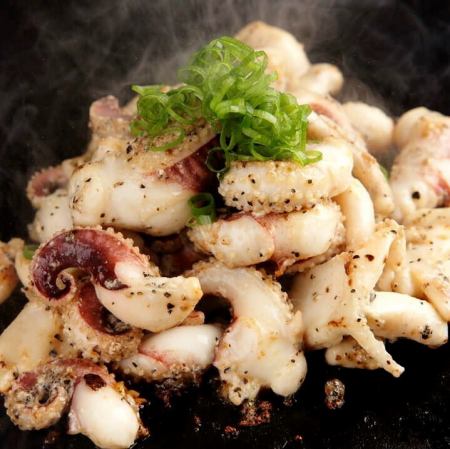 Grilled squid with mayonnaise