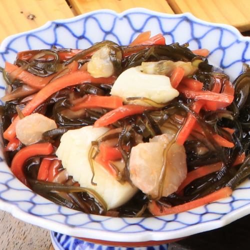 松前腌制蛤蜊和鱿鱼