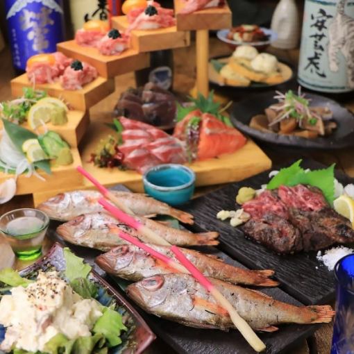 Draft beer and local sake included [Luxurious Full Bloom Course] 8 dishes including Nodoguro/Splendid Red Snapper ◆ Sunday to Thursday 3 hours/Weekend 2 hours all-you-can-drink ◆ 10500 ⇒ 10000 yen