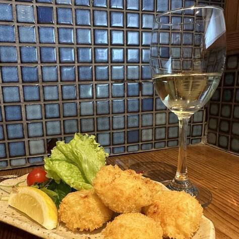 海鮮とワインで乾杯！