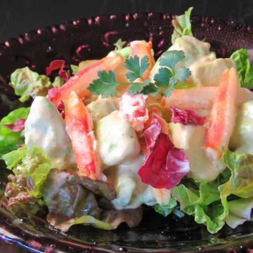 Snow crab and avocado salad