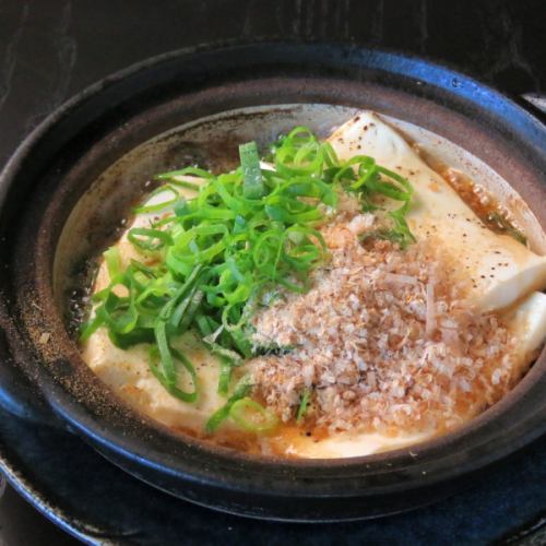 Japanese-style steak with tofu and Kyoto Kujo green onions