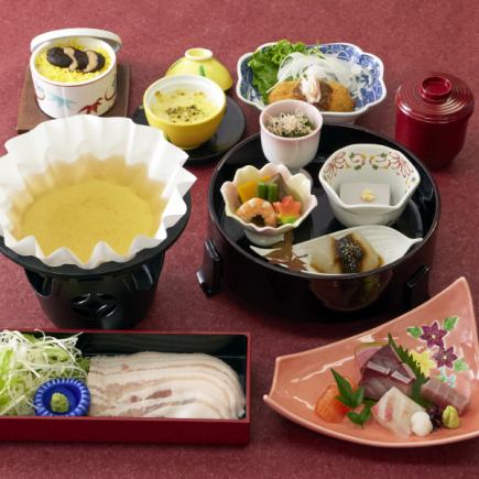 ▽ Winter special meal: small hotpot of pork shabu-shabu, Botan 6,500 yen (tax and service charge included)