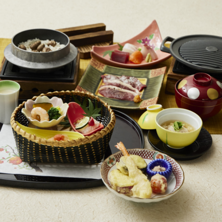 ★(From September 1st) [Seasonal Special Kaiseki] Teppanyaki of Japanese Black Beef and Duck "Hagi" 5,000 yen (tax and service charge included)