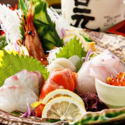 Assortment of 5 kinds of sashimi