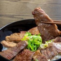 Beef tongue ribs bowl