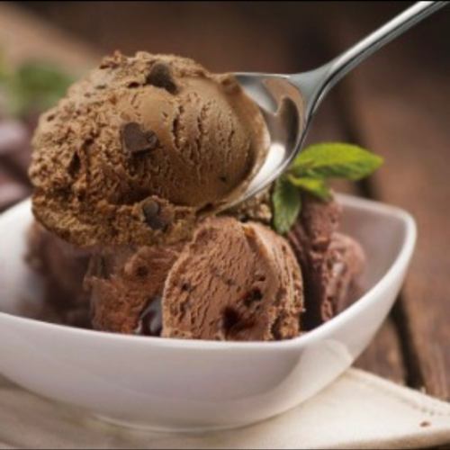 Rich cacao chocolate ice cream