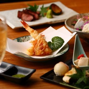 (お料理のみ) ７～８月【杜の倉】職人の織りなす料理の…黒毛和牛旬海鮮天ぷらなど全9品6,000円