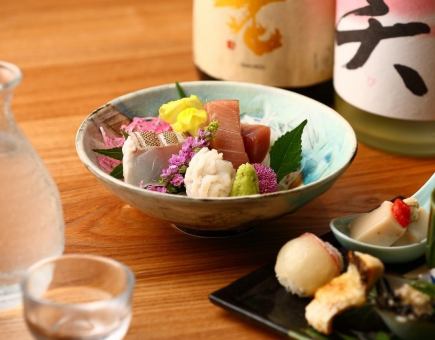 (お料理のみ)4~5月【志】黒毛和牛もも茄子釜餡掛け海鮮お造り4種など全9品10,000円　