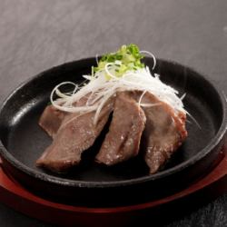 Aged beef tongue teppanyaki