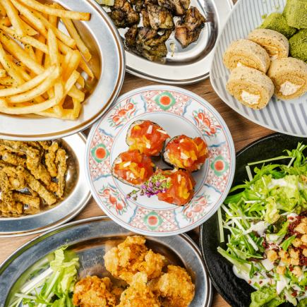 코스파 최고 ◎ 산지 직송! 토로 타쿠 감기 + 박력 닭 갈비 검은 볶은 구이 능숙 ● 표준 코스 3999 ⇒