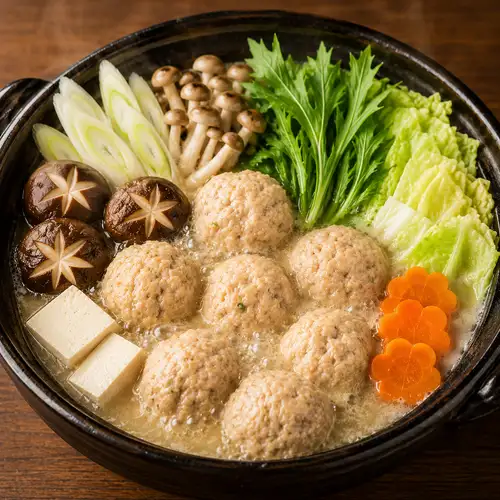 『コラーゲンたっぷりの鶏つくね鍋』
