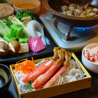 [Lunch only] Fresh snow crab shabu-shabu course 4,800 yen (tax included)