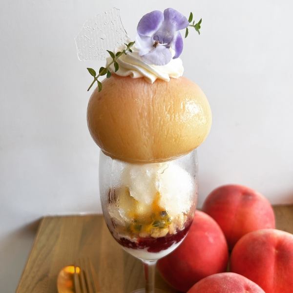 We are now offering whole peach-chan parfait