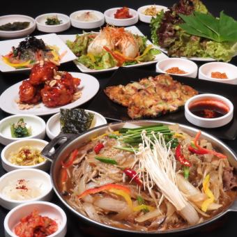 贅沢宴会に！【飲み放題付】選べるメイン！ソウルコース◆チャプチェ等もセットに！5300円