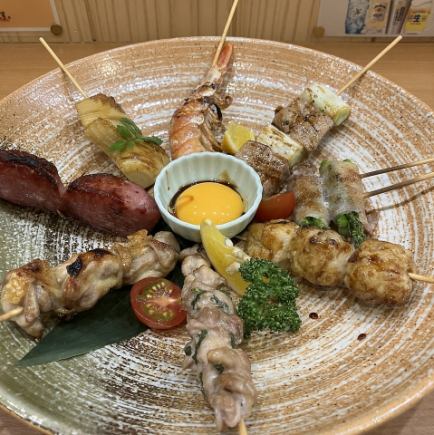 ≪120分飲み放題付≫カウンター席限定！創作串焼きコース 5,000円(税込)