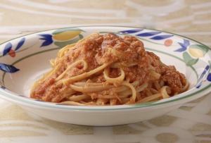 ズワイ蟹と渡り蟹のトマトクリームリングイネ