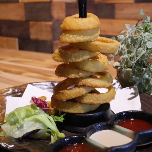 tower of onion rings