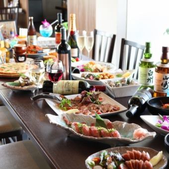 【プレモル含む飲み放題付き時間無制限】￥7,000(税込) 大人4名様~ 宴会/モアイ/女子会/記念日