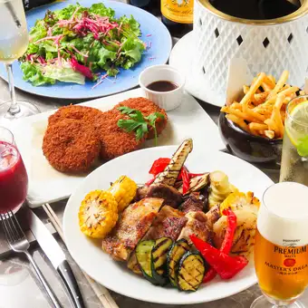 【夏季限定！室内で快適！お得なビアプラン！！全５品120分飲み放題付き】
