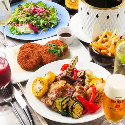 【夏季限定！室内で快適！お得なビアプラン！！全５品120分飲み放題付き】