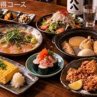 リニューアル記念☆【3H飲放付】コスパ◯海老出汁おでんとお寿司の特得コース4500円→3500円