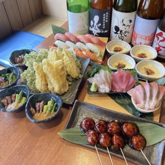 【旬の満足コース】2.5H飲み放題付き！4500円(税込)