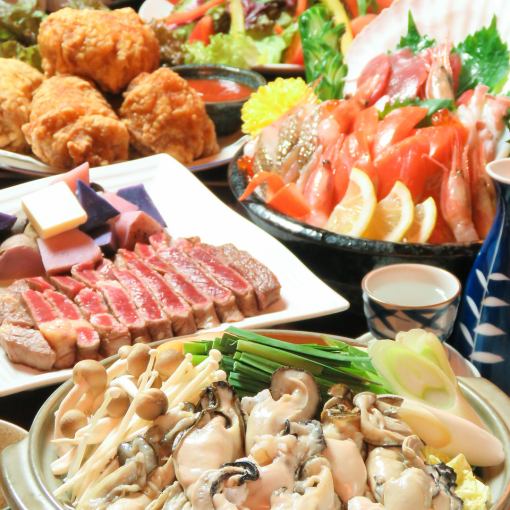 Luxury seafood yose nabe course 120 minutes including beer and all-you-can-drink 5,500 yen [Welcome and farewell party]