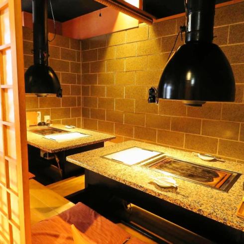 Japanese style modern digging private room prepares 11 rooms.Up to 34 people OK