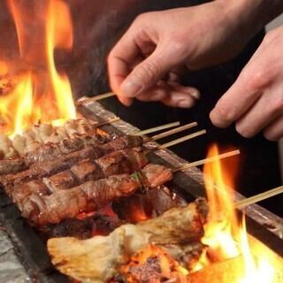 Our Yakitori and Yakiton are carefully grilled over binchotan charcoal and are delicious! Available at an affordable price.