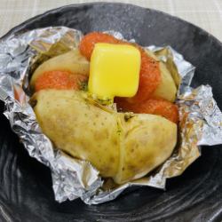 Foil-baked! Fluffy mentaiko potato with butter