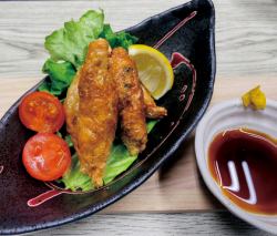 Chicken skin dumplings