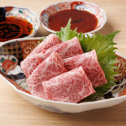 神戸牛　刺身　霜降り