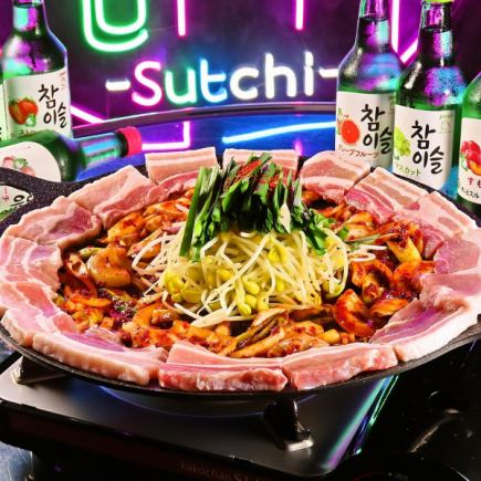 [SNS-worthy ◆ Samgyeopchum] Includes 2 hours of all-you-can-drink including draft beer ♪ Best value for money! 6500 yen → 5500 yen