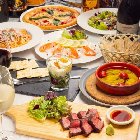 ≪Private party plan for 20 or more people with 2 special benefits!≫ 2 hours all-you-can-drink course with 9 dishes including Japanese black beef steak