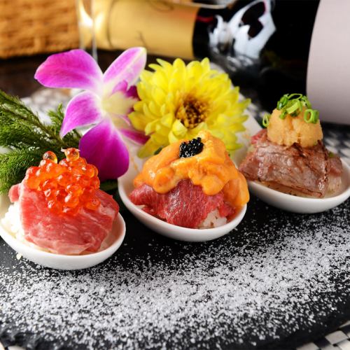 A muse spoom ~ Three kinds of Japanese beef luxury sushi ~