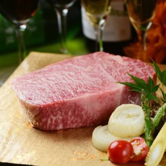 午餐B套餐【4000日元（含税）】国产沙朗牛排或菲力牛排