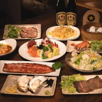 【ビアガーデンプラン】贅沢コース料理全10品・2時間飲み放題付き6980円（税込）