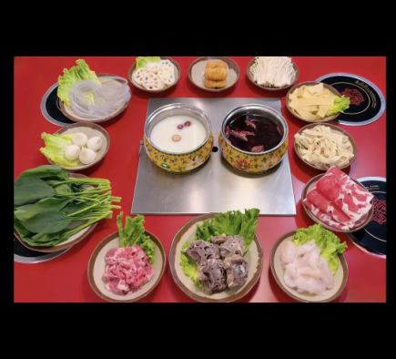 【麻辣しゃぶ】選べる具材12種/2H飲み放題付♪ビアガーデンプラン♪4800円（税込）