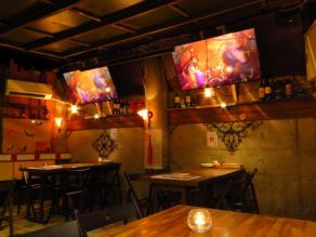 Table seats with projectors can accommodate up to 2 people.Recommended for girls-only gatherings and dates ♪