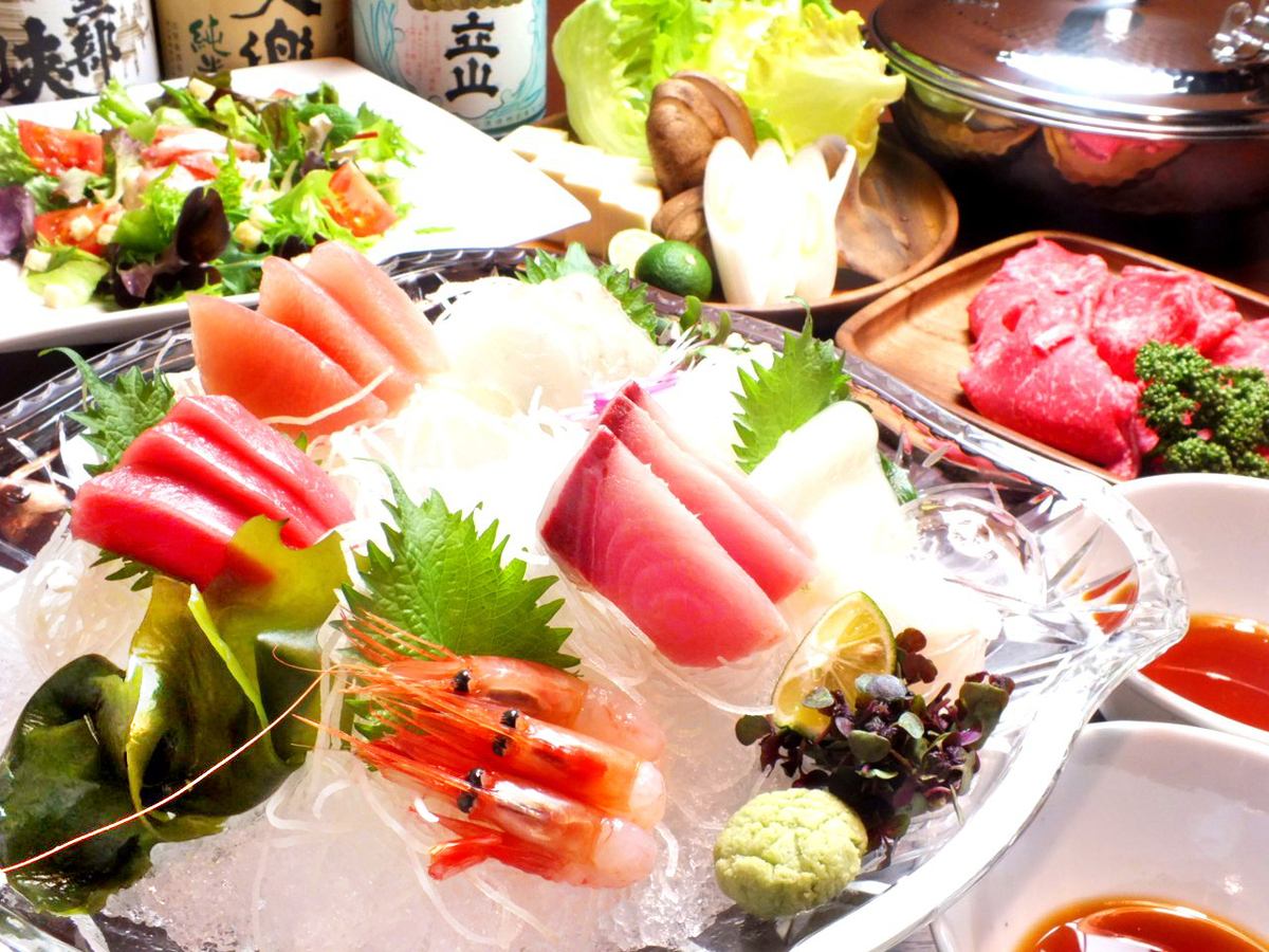 Only carefully selected ingredients such as Himi beef, fresh sashimi, and premium nigiri sushi.