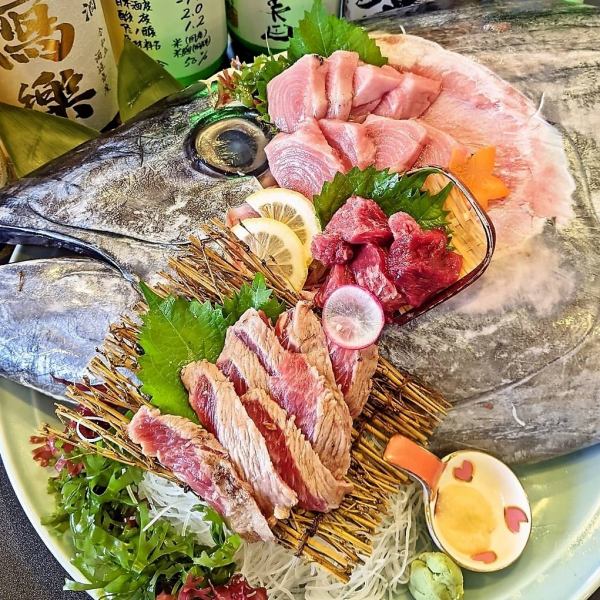 生本鮪兜刺し希少部位盛り合わせ
